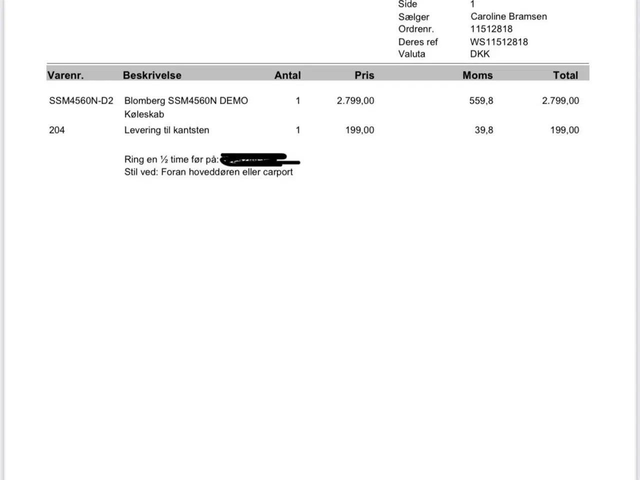 Billede 9 - Næsten nyt Blomberg køleskab med kvittering