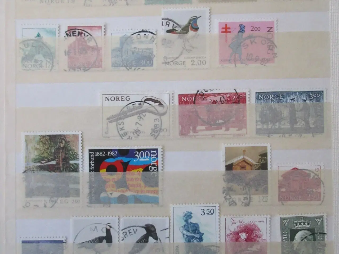 Billede 8 - Samling Norge 335 forskellige stemplet mærker