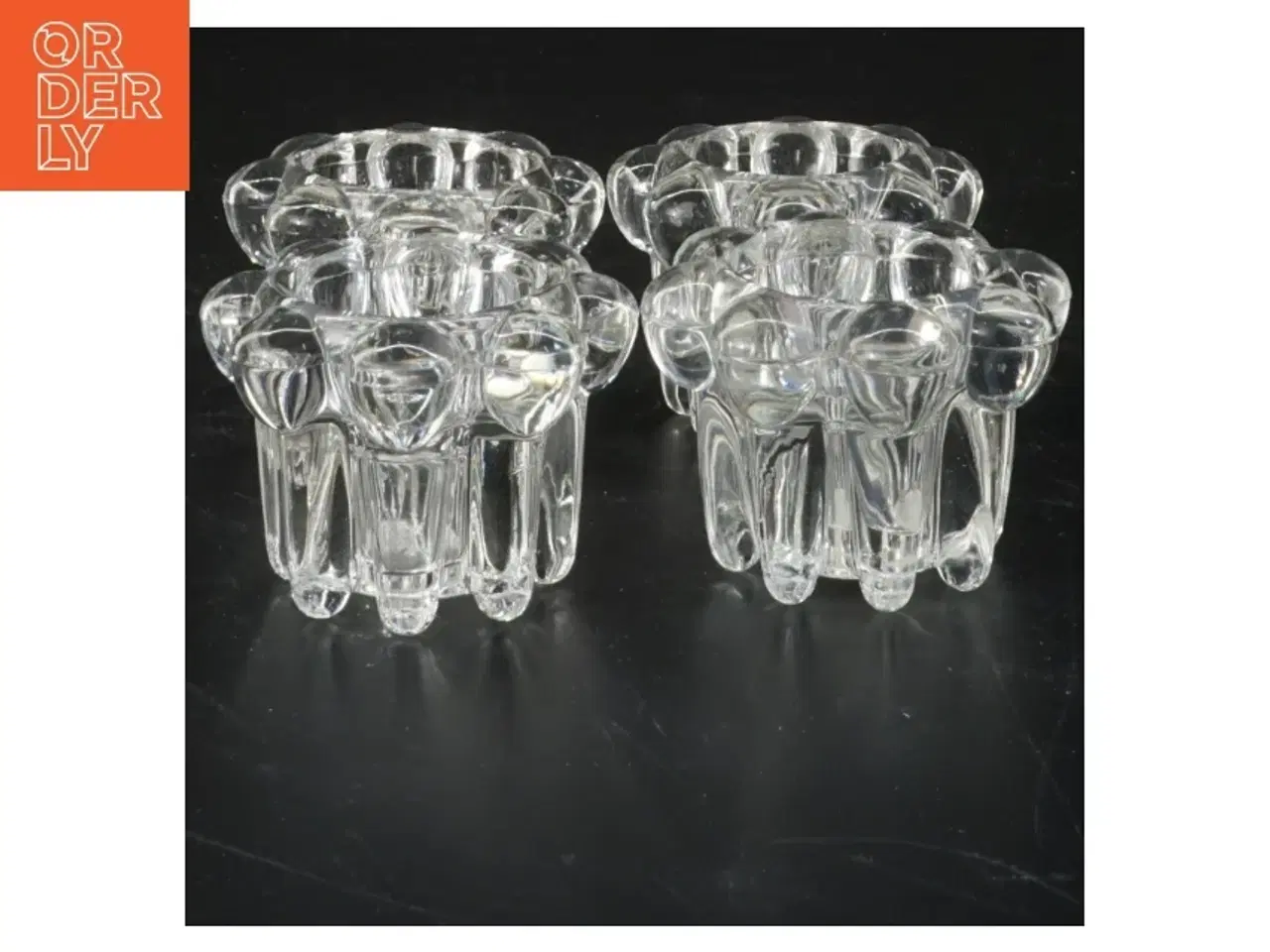 Billede 1 - Glas lysestager, sæt med 4 fra Reims (str. 5 cm)