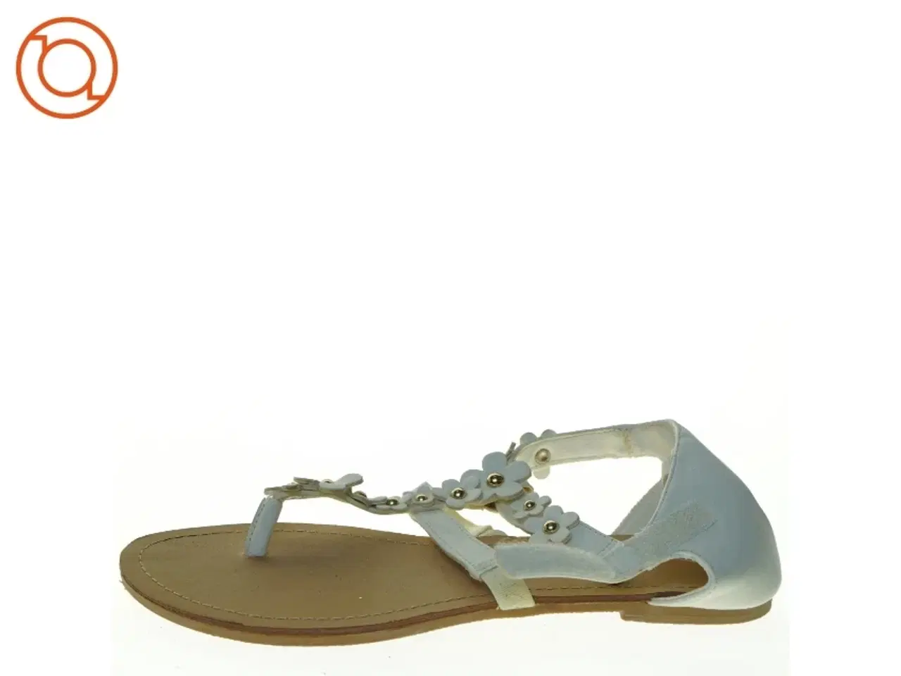 Billede 8 - Hvide sandaler med blomsterdetaljer (str. 35)