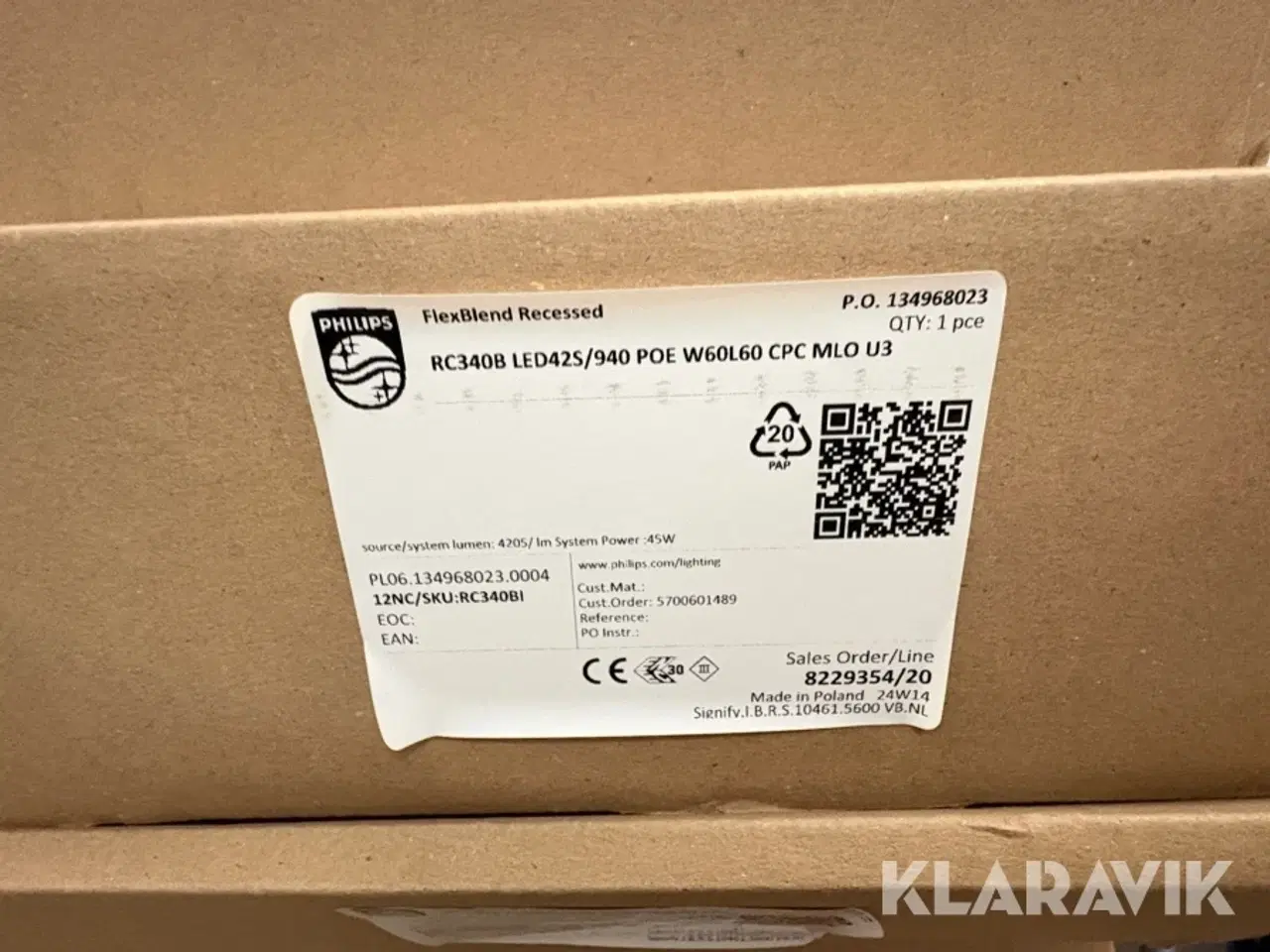 Billede 2 - Loftarmature led Philips RC340B 8 styk