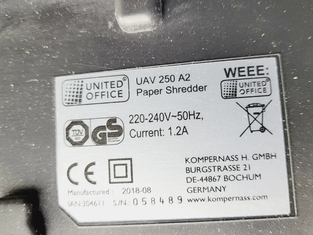 Billede 7 - ⭐️· Papirmakulator - UNITED OFFICE UAV 250 A2