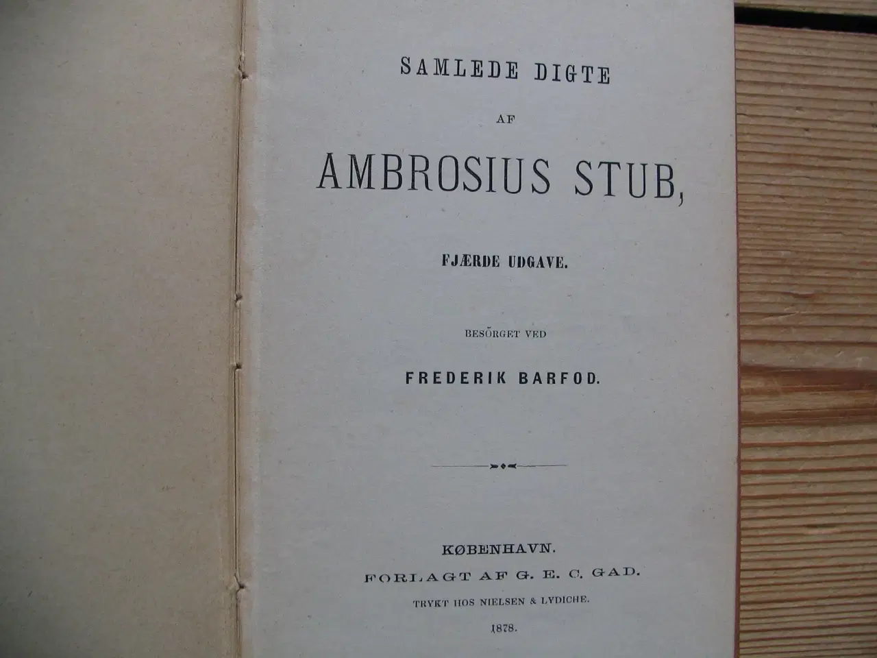 Billede 3 - Ambrosius Stub. Samlede Digte. fra 1878