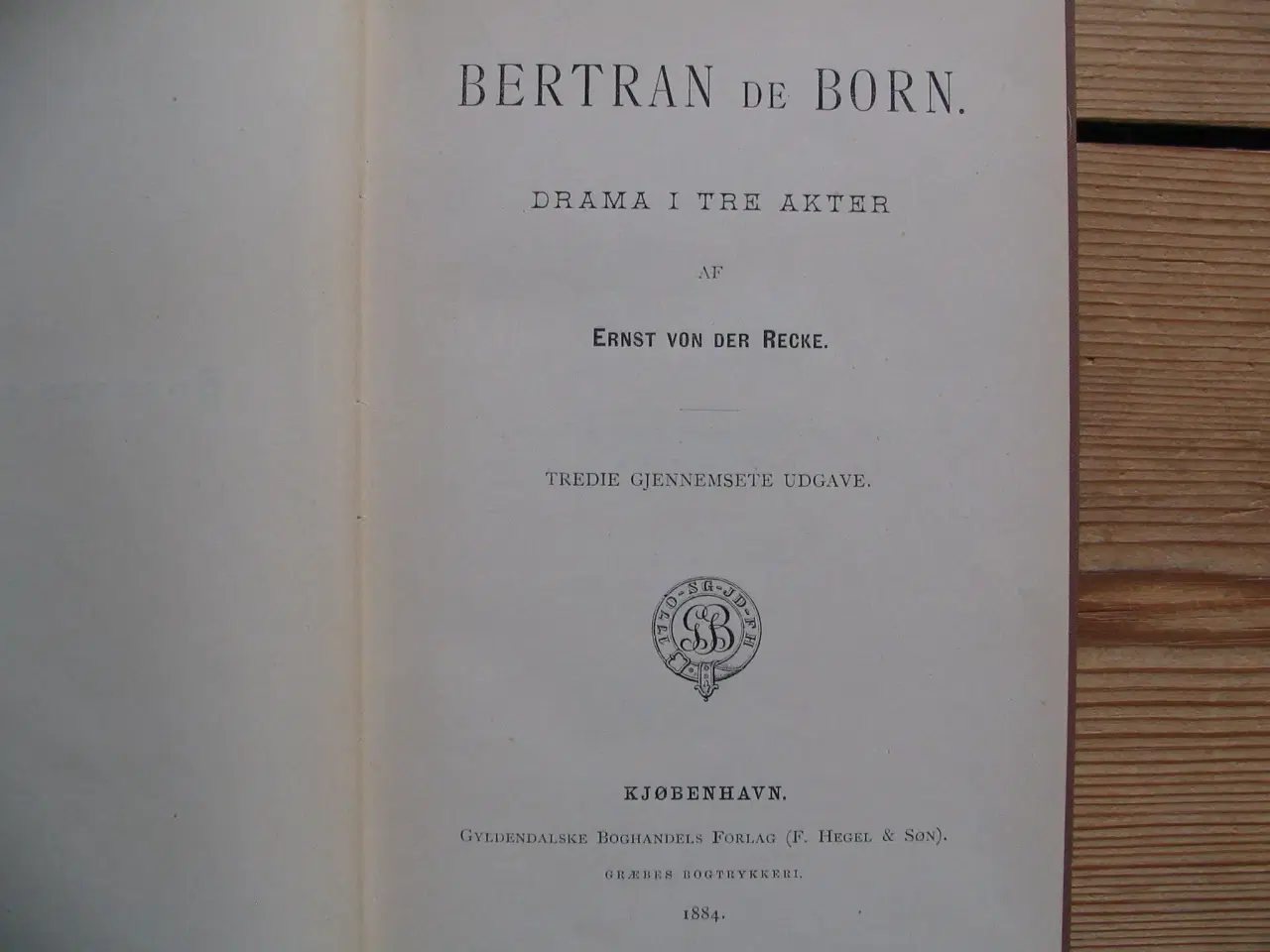Billede 3 - Ernst von der Recke. Bertran de Born, fra 1884