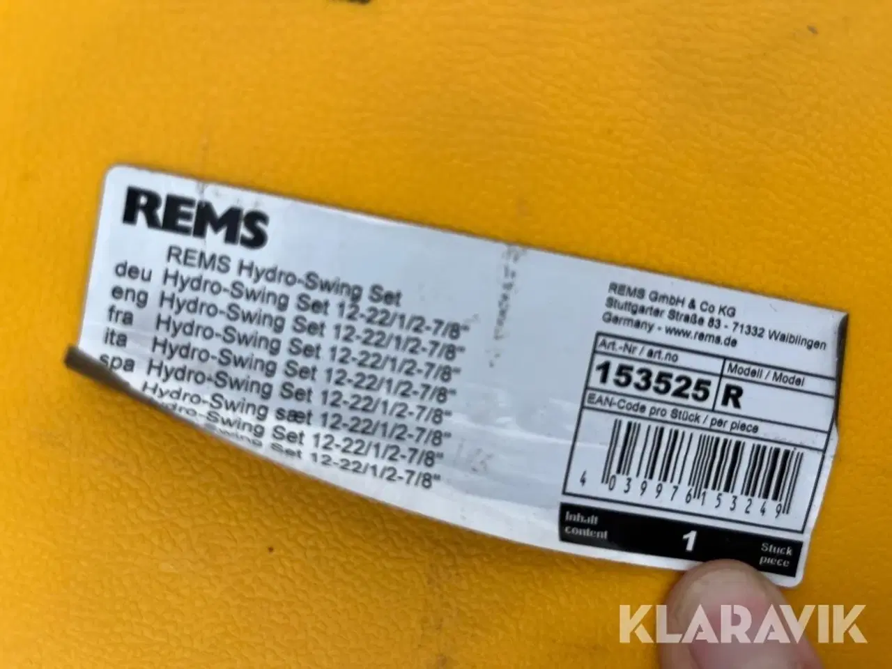 Billede 9 - Rørkapsav og rørbukkesæt Rems - 2 styk