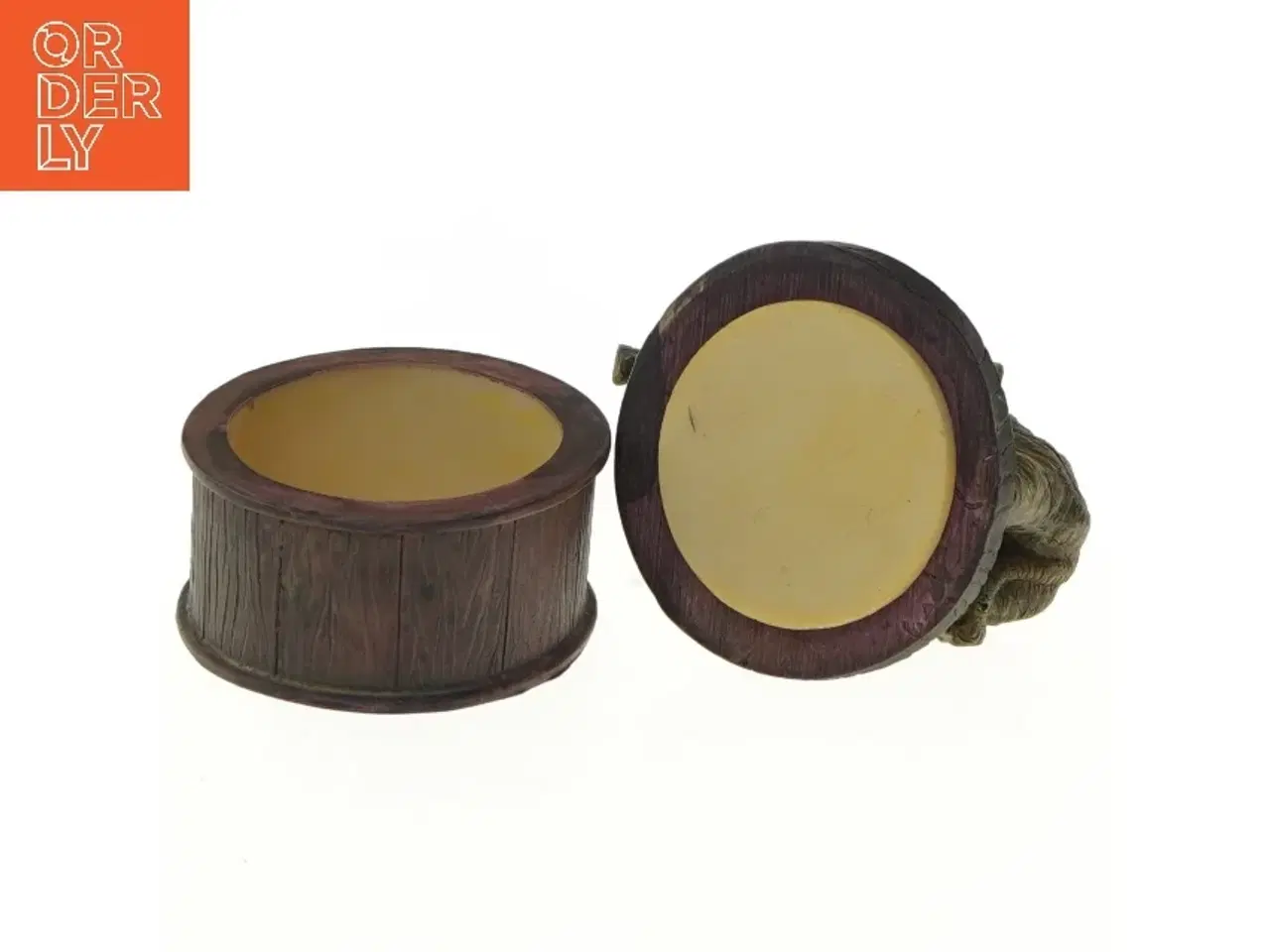 Billede 5 - Elefant dekoration på trææske (str. Ø 7,5x10 cm)