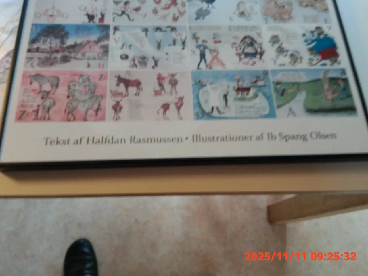 Billede 1 - Halfdans abc i aluramme 