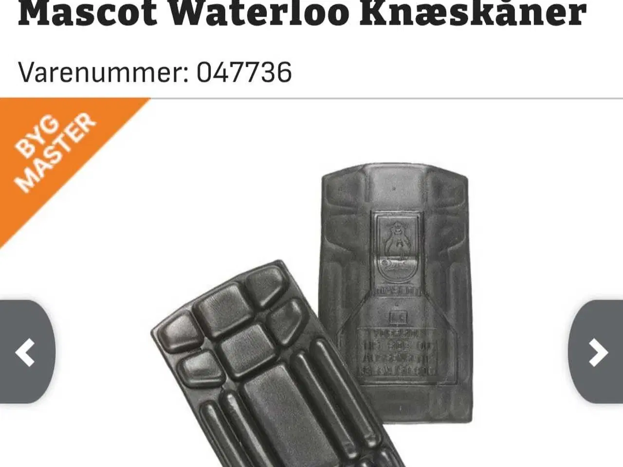 Billede 4 - Mascot knæpuder – helt nye (100 kr./par)