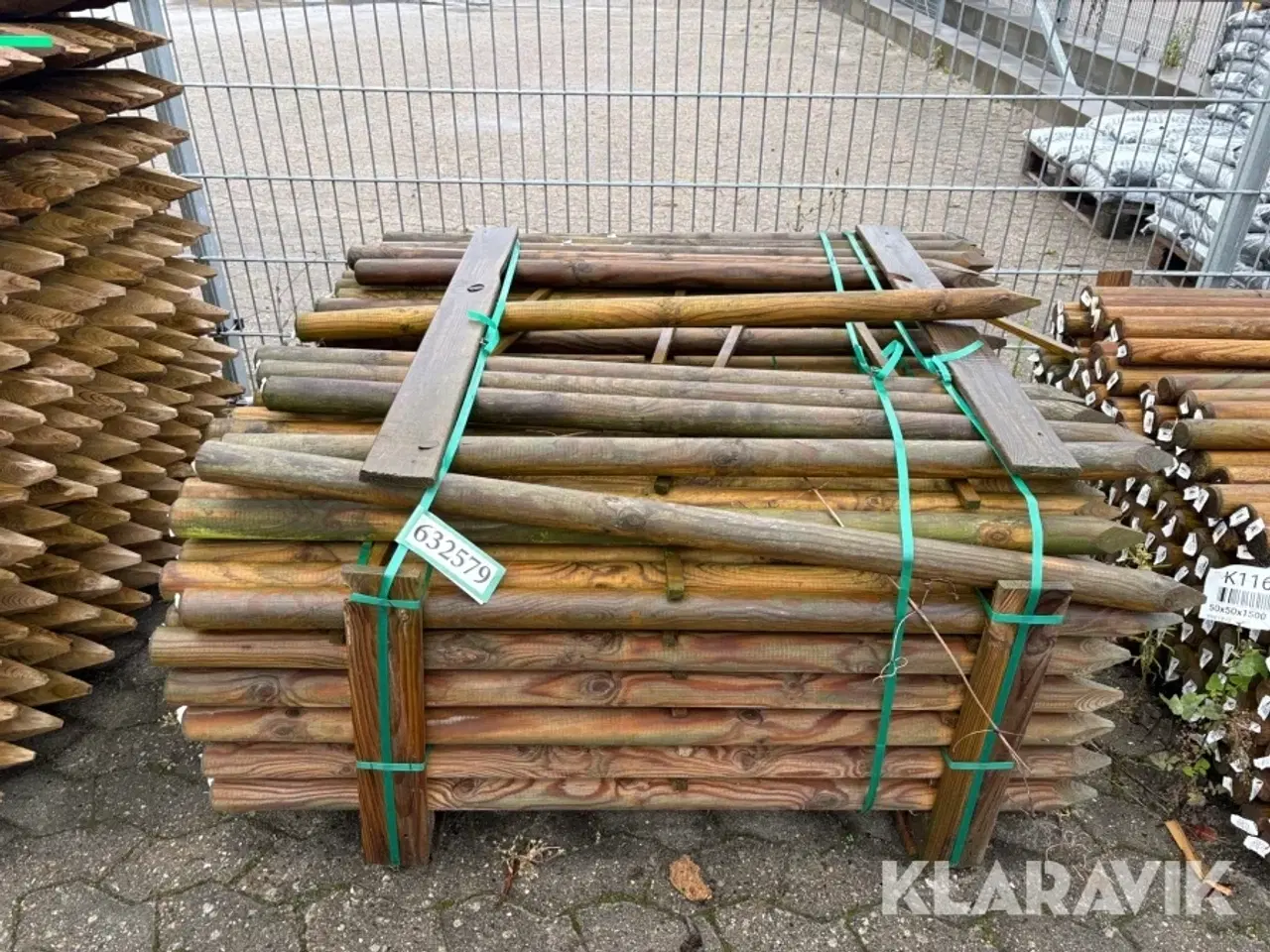 Billede 1 - Hegnspæl 5 X 125 cm trykimprægneret