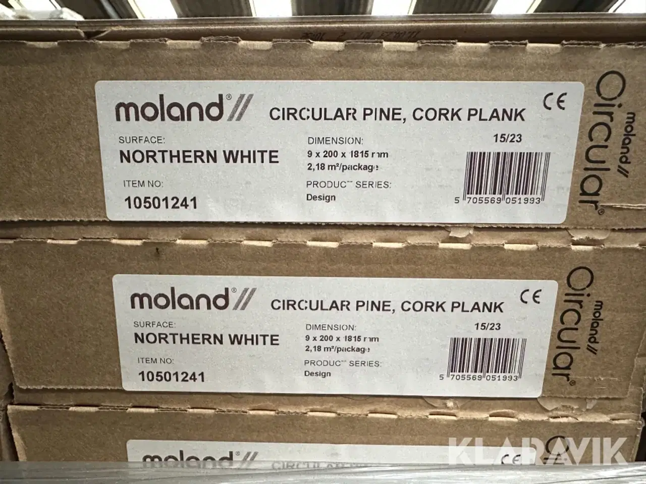 Billede 9 - Gulv Moland Pine Cork Plank Northern White 53,32 m2