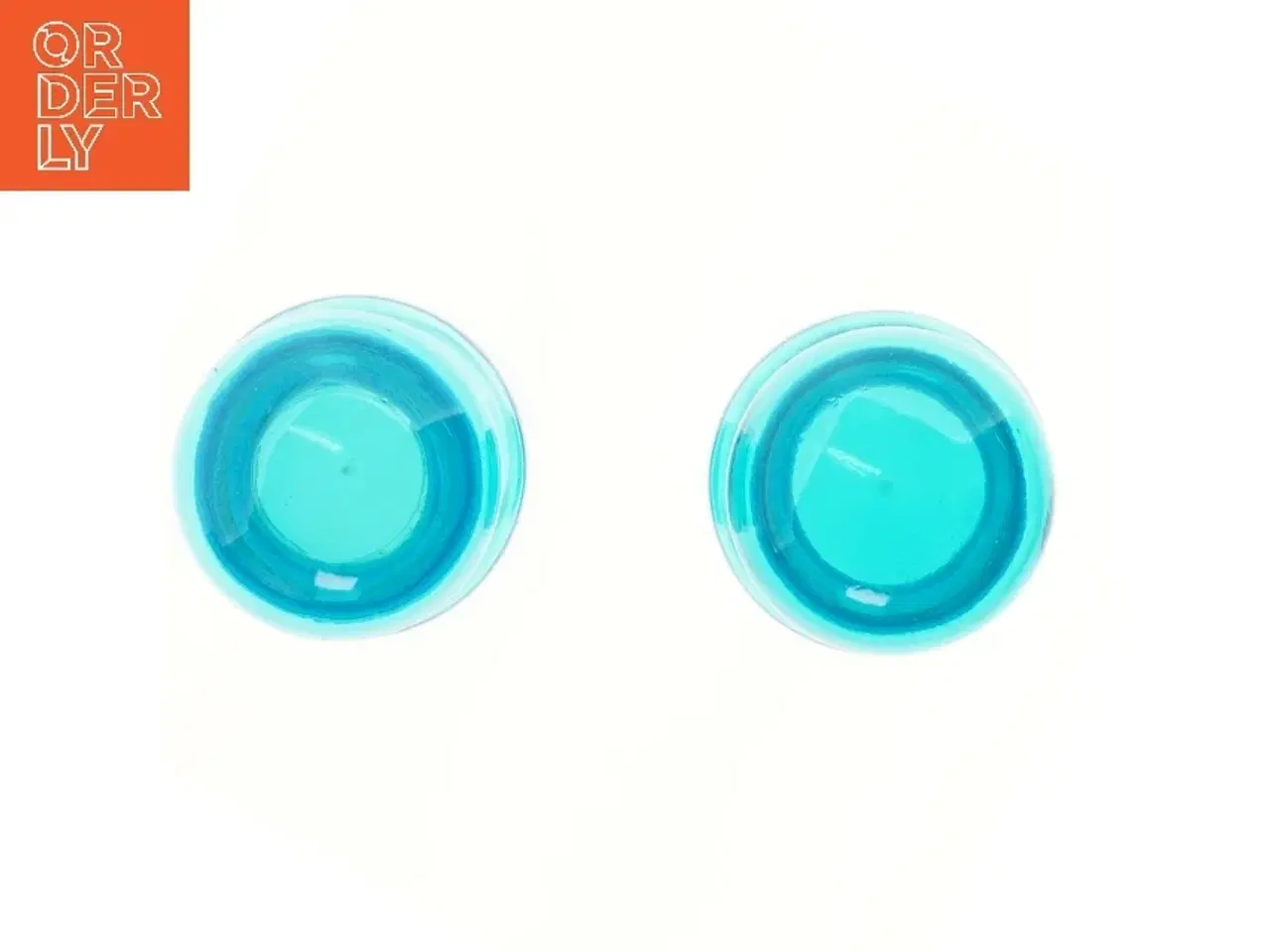 Billede 2 - To rurkise apotekerglas med låg)