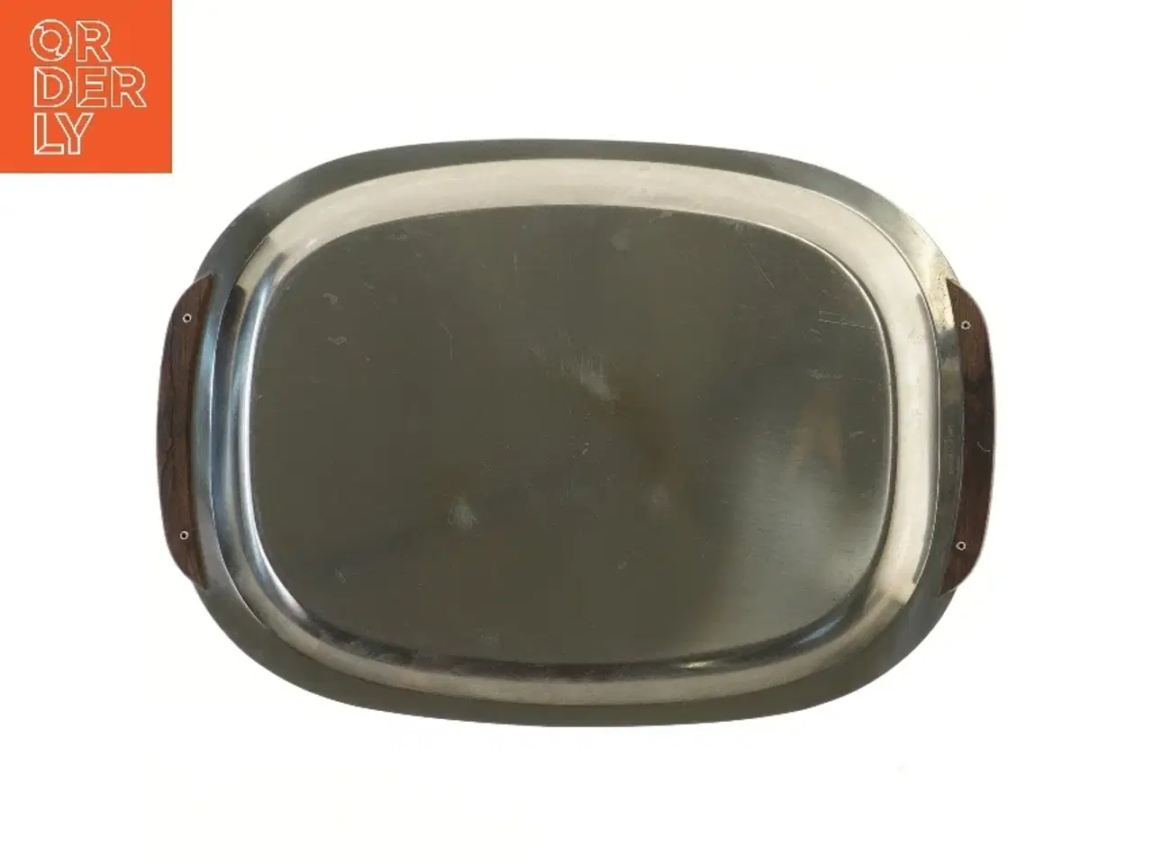 Billede 2 - Serveringsbakke med træhåndtag fra Lundtofte (str. 37x26 cm)