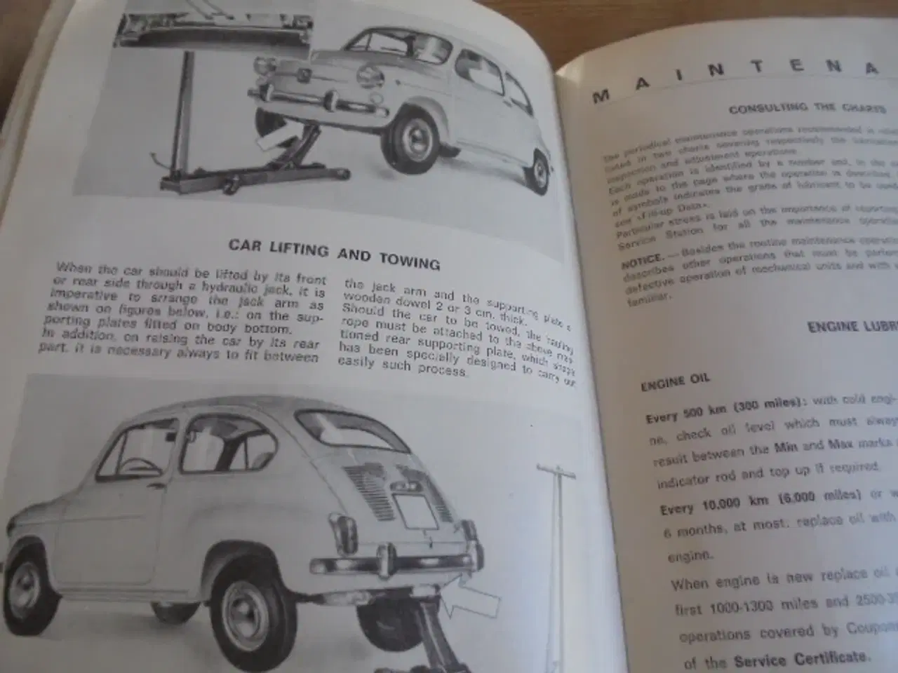 Billede 4 - Fiat 600 D manufacture SEAT – gl. Instruktionsbog 