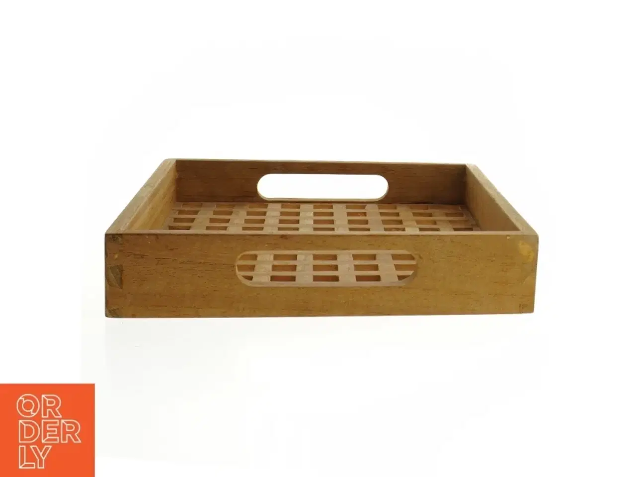 Billede 2 - Træbakke med håndtag (str. 25x25 cm)