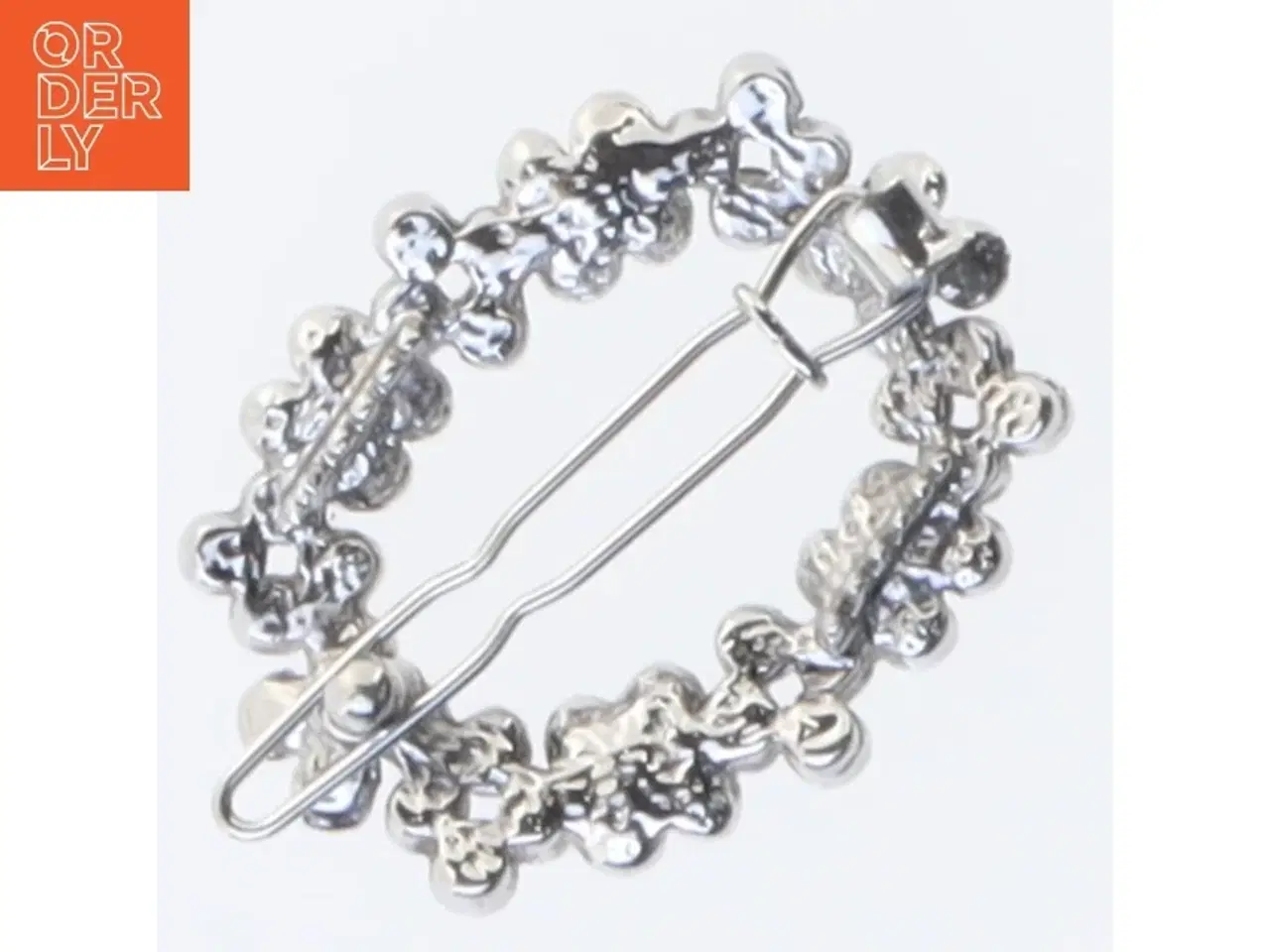 Billede 3 - Retro broche med glitrende sten (str. 3,5 cm)