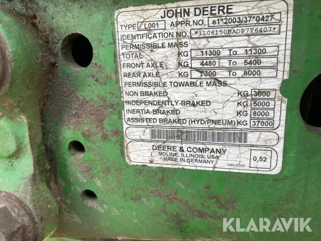 Billede 5 - Traktor John Deere 6150R med frontlæsser