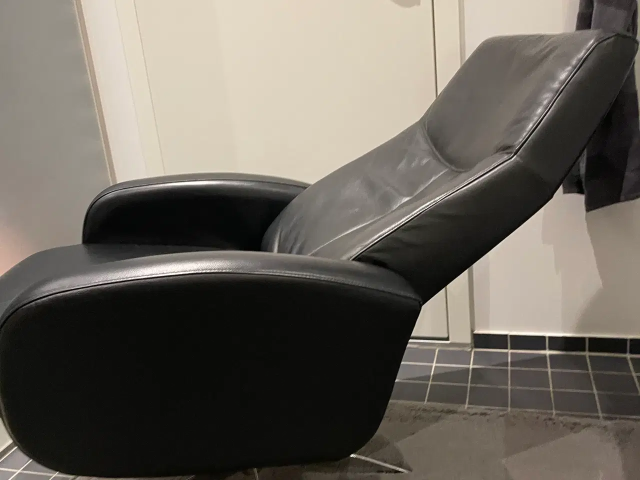 Billede 5 - Lænestol Hjort Knudsen sort læder justerbar ryglæn
