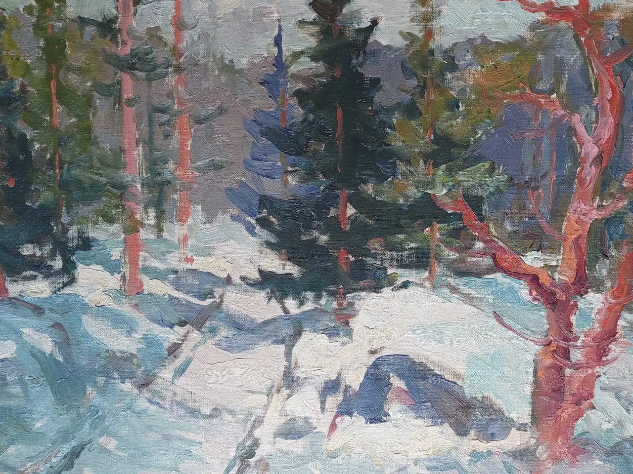 Billede 2 - SVEND NIELSEN - ( 1918 - 1993 ) - oliemaleri