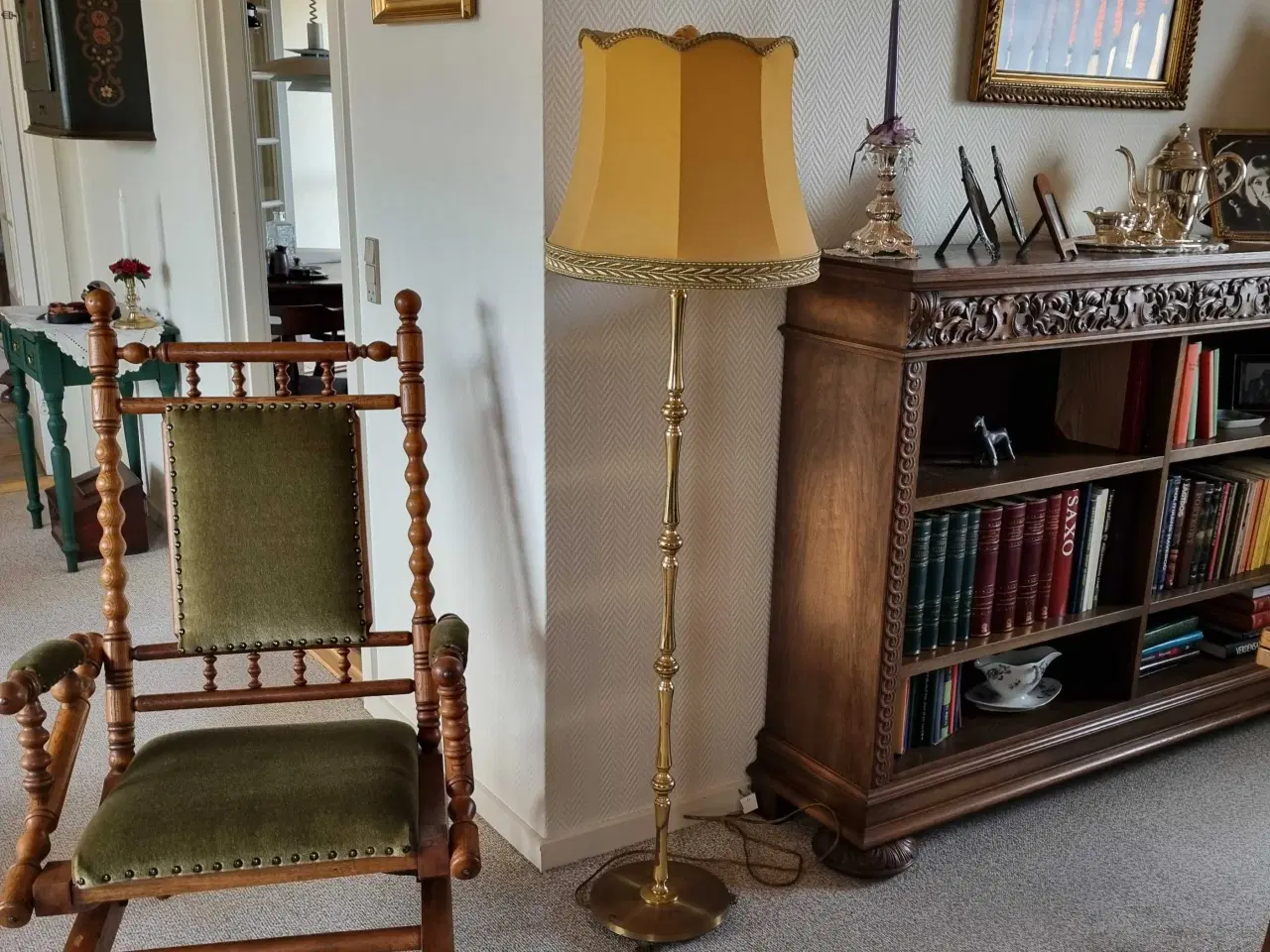 Billede 1 - Standerlampe i messing 