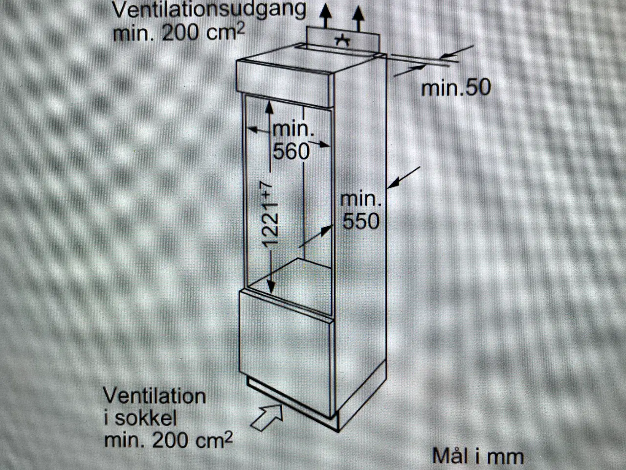 Billede 1 - Siemens indbygnings køleskab 