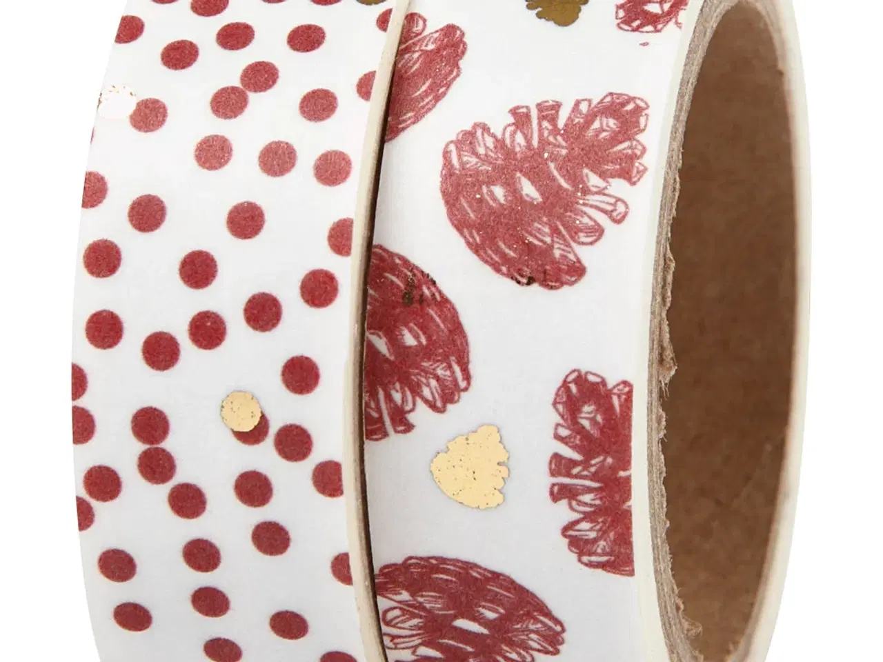 Billede 1 - Masking Tape med Kogler og Prikker - 15 mm, 8 m