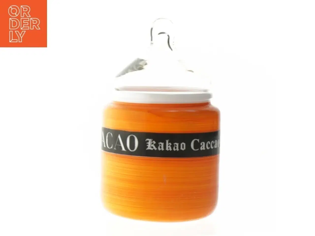 Billede 1 - Farvet glas opbevaringskrukke med låg fra Manufactory Italy (str. 17,5 cm)