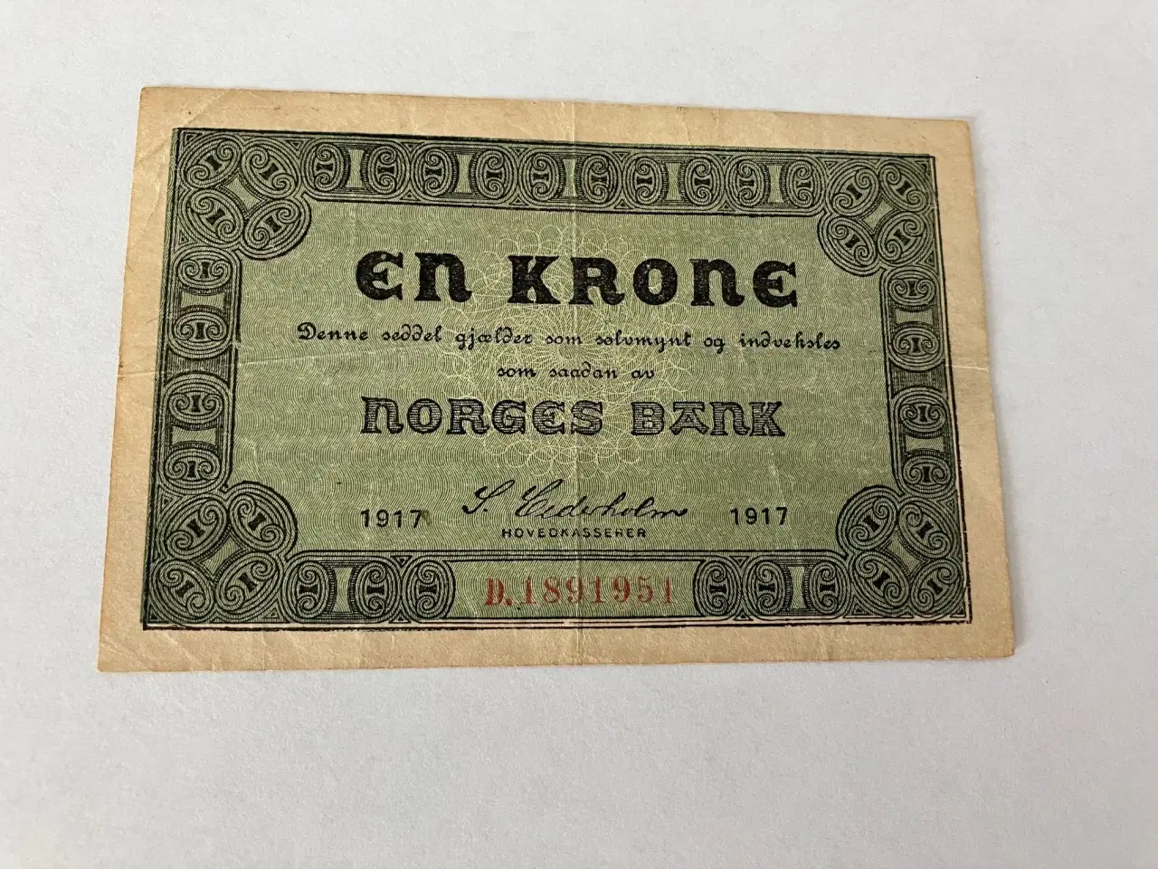 Billede 1 - 1 Krone Norge 1917