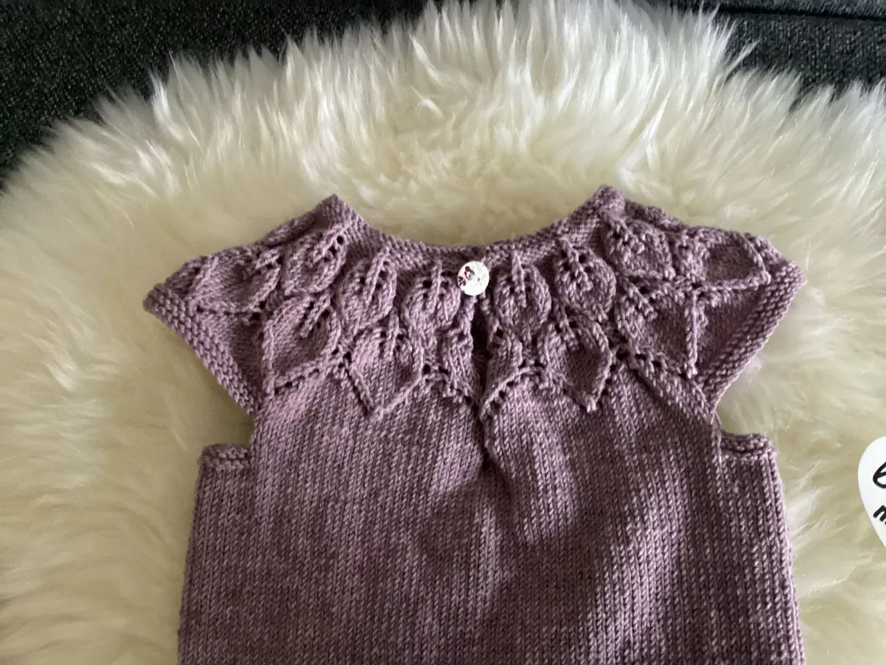 Billede 3 - Håndstrik sæt orkide`farvet merino:Bluse,trøje,hue