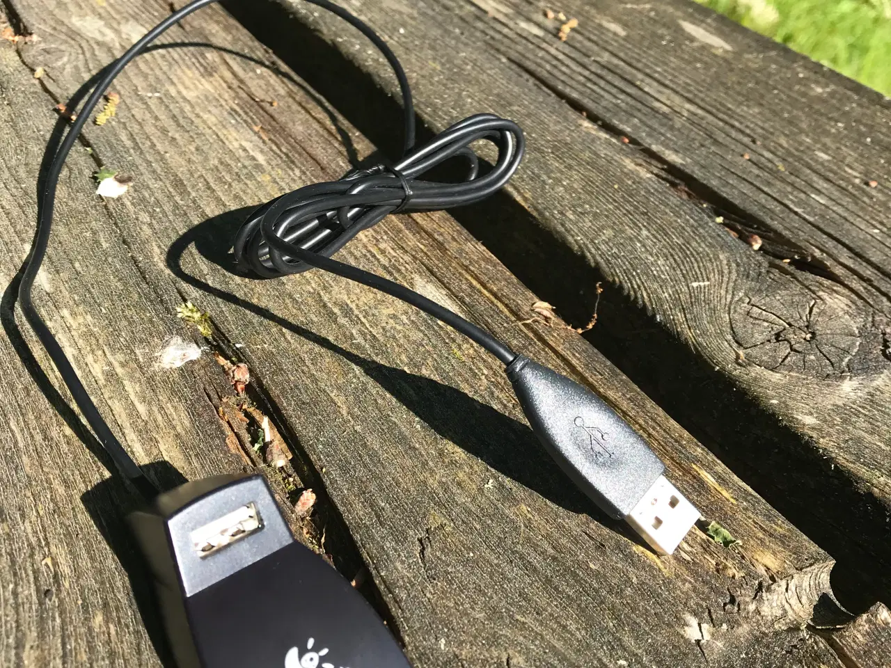 Billede 1 - Kabler, USB Forlængerkabel 1,5m USB Hub Logitech