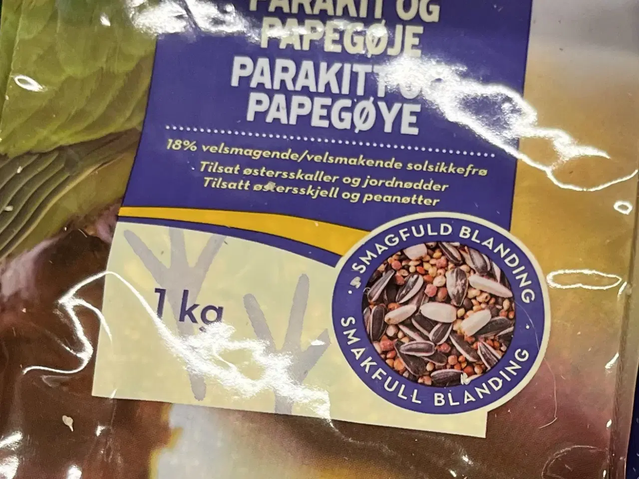 Billede 1 - Foder 1 kg, fugl 60% rabet