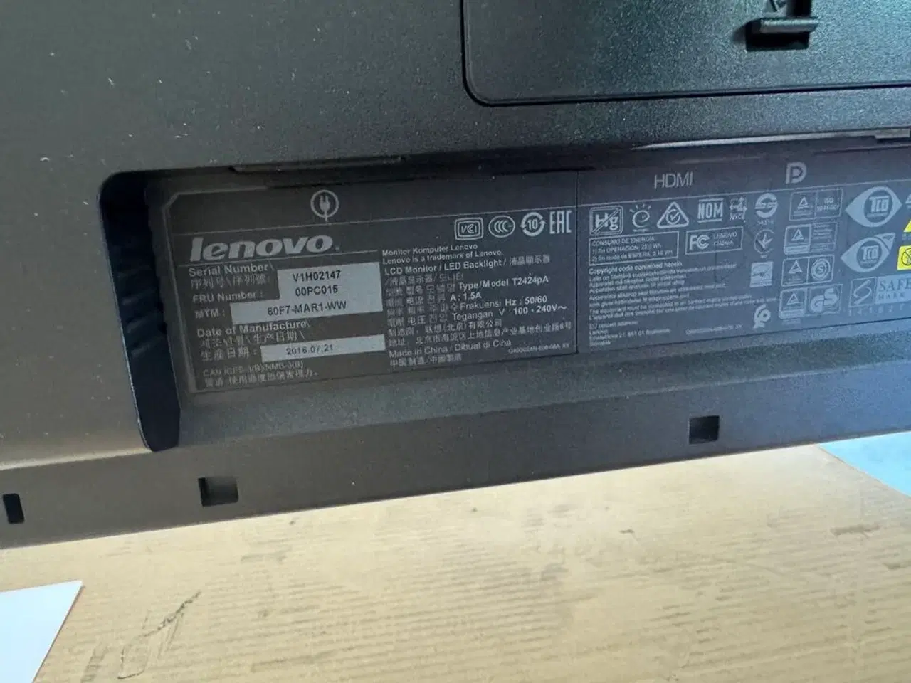 Billede 7 - 2 stk. Lenovo/Dell 24" Skærme
