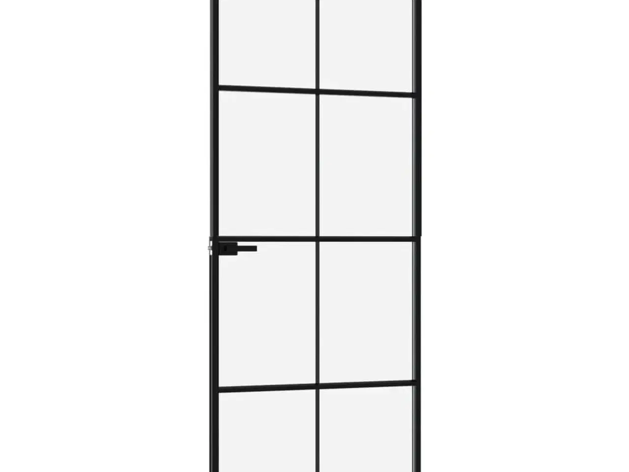 Billede 4 - Dør 76x201,5 cm hærdet glas og aluminium sort