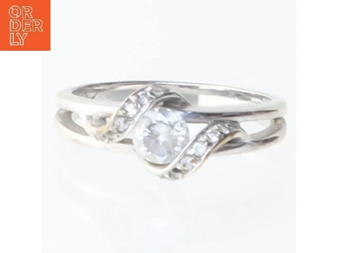 Billede 1 - Sølv ring med sten (str. 55 mm)