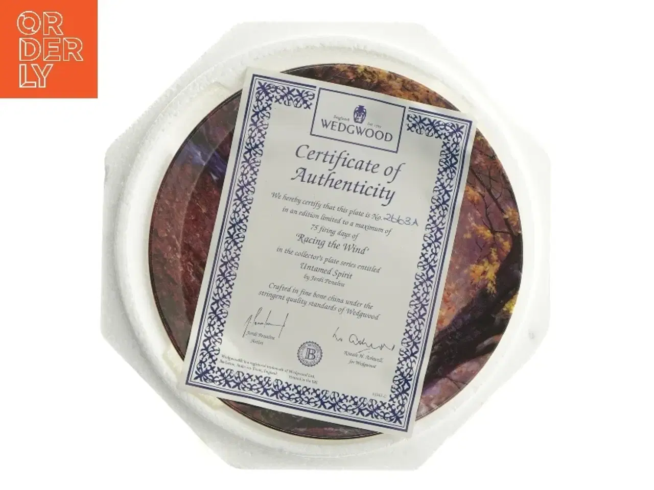 Billede 4 - Samlerobjekt tallerken - Racing the Wind fra Wedgwood (str. Ø 20 cm)