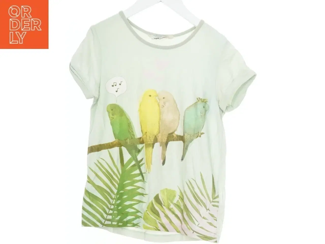 Billede 1 - T-shirt med fuglemotiv fra H&M (str. 122)