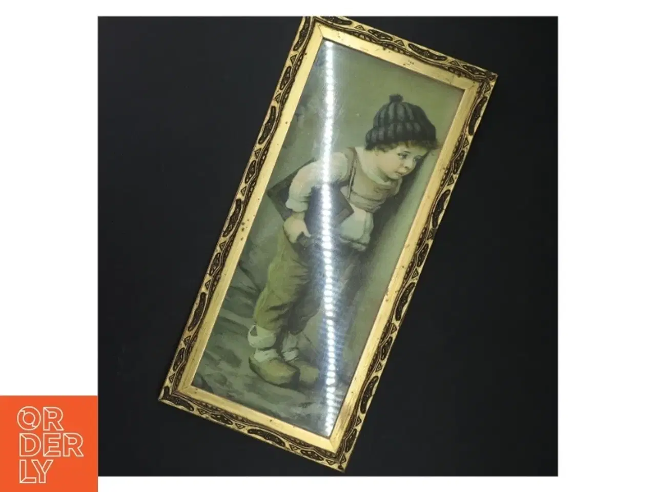 Billede 1 - Indrammet vintagebillede (str. 33 x 16 cm)