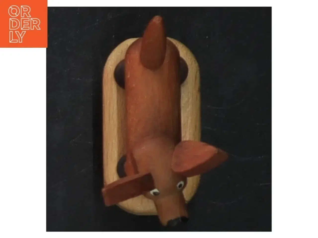 Billede 4 - Gammel trykfigur i træ (str. 7 cm)