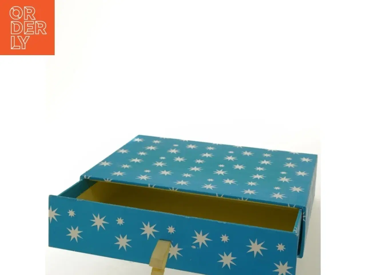 Billede 4 - Blå opbevaringsæske med stjernemønster (str. 7x31,5x23 cm)