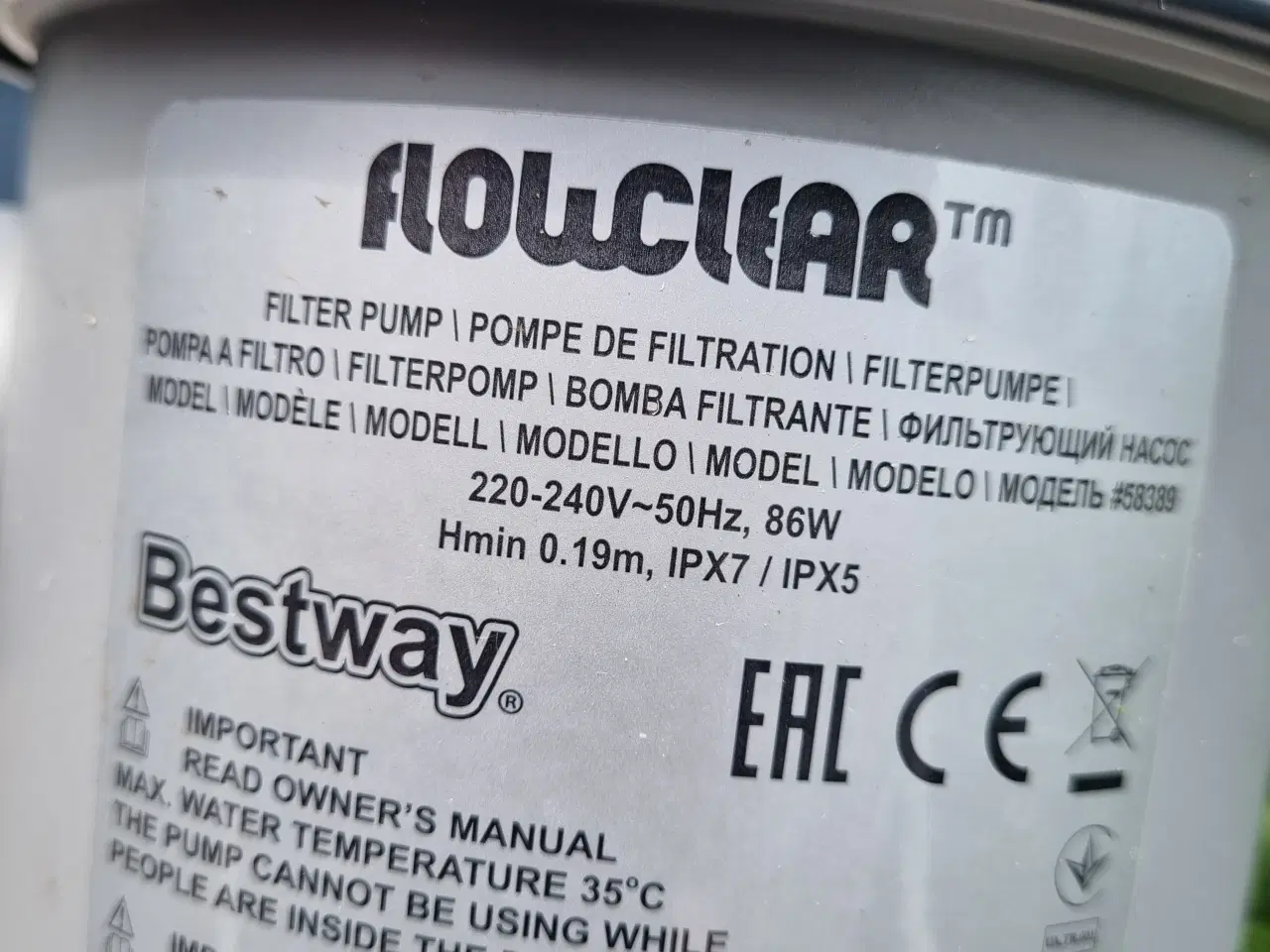 Billede 2 - Pool pumpe med filter beholder