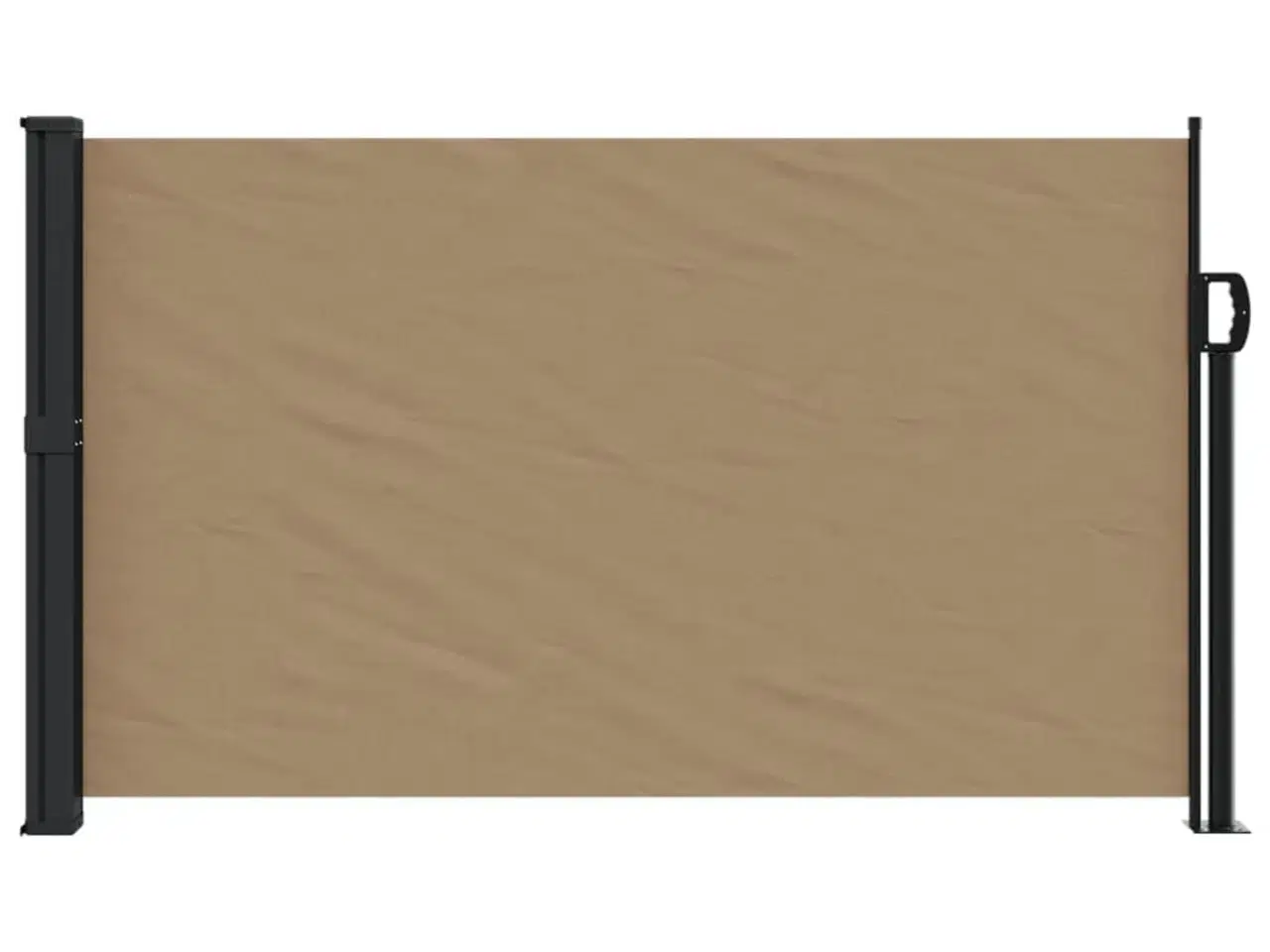 Billede 3 - Sammenrullelig sidemarkise 120x500 cm gråbrun