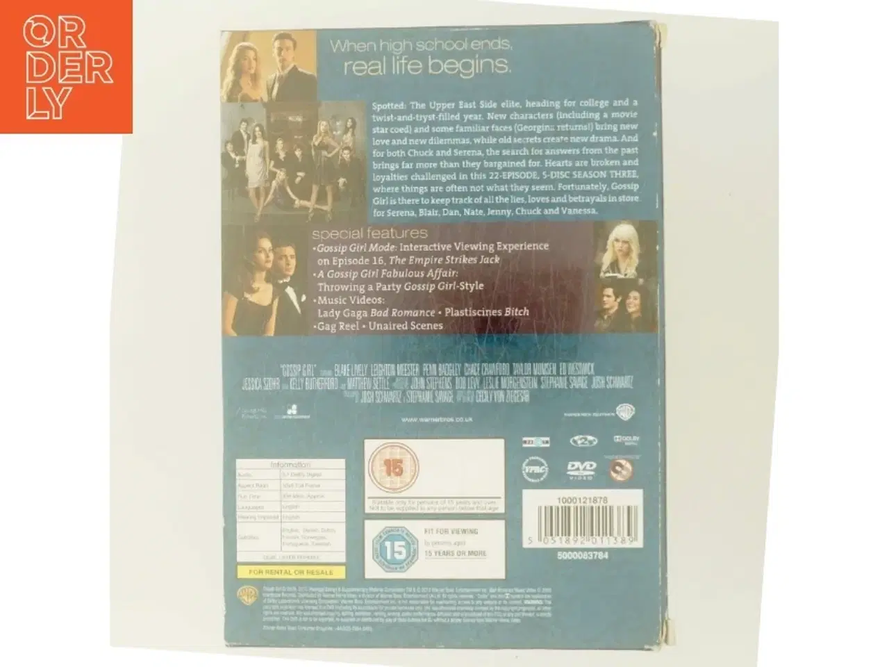 Billede 3 - Gossip Girl - Season 3 med Blake Lively (DVD)