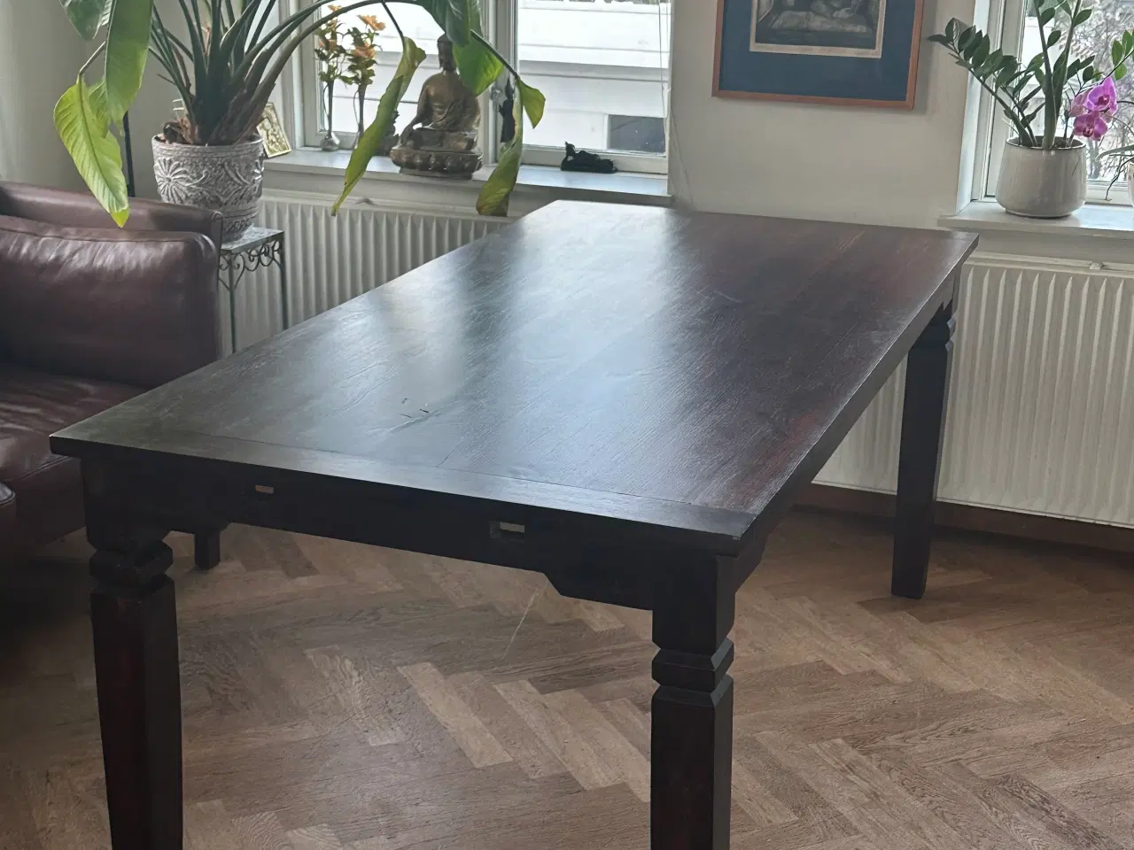Billede 1 - Antikt spisebord i Massiv Træ