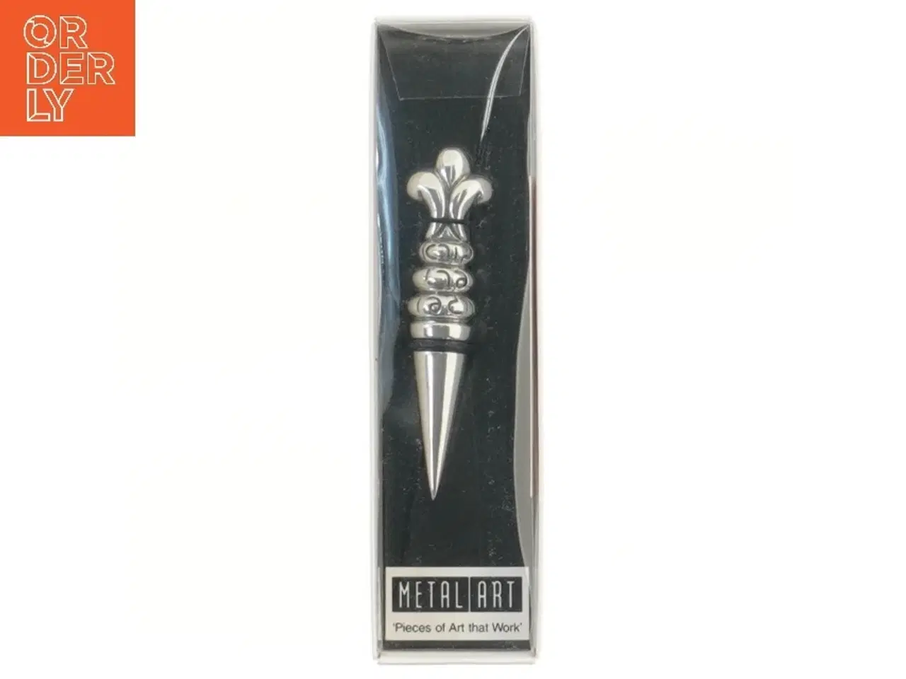 Billede 1 - Vinprop i håndpoleret tin fra Metal Art (str. 19x5 cm)