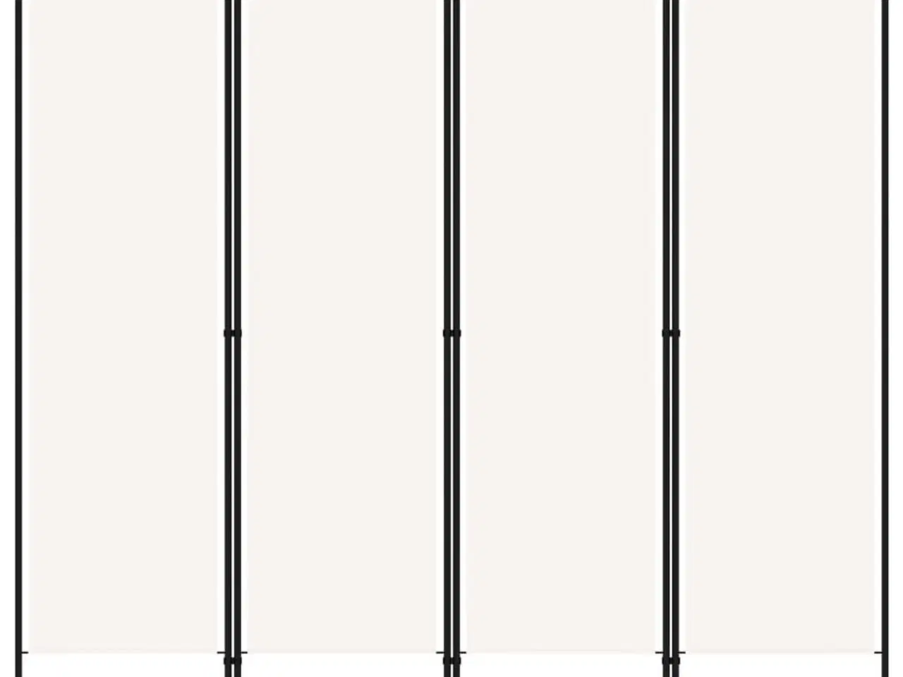 Billede 1 - 4-panels rumdeler 200 x 180 cm hvid