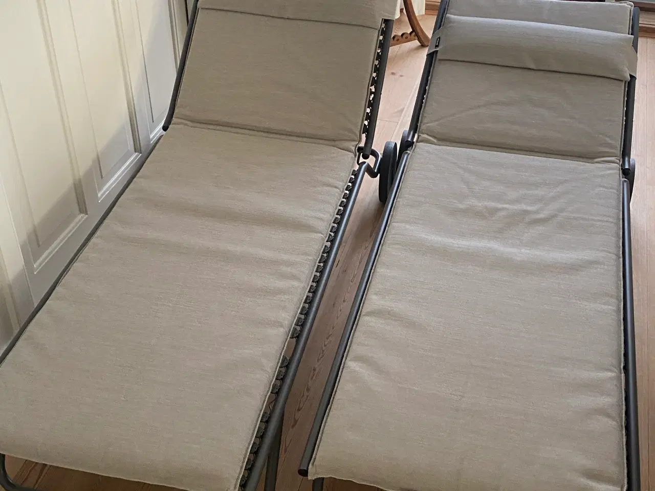 Billede 2 - 2 stk Lafuma solsenge / drømmesenge med hjul