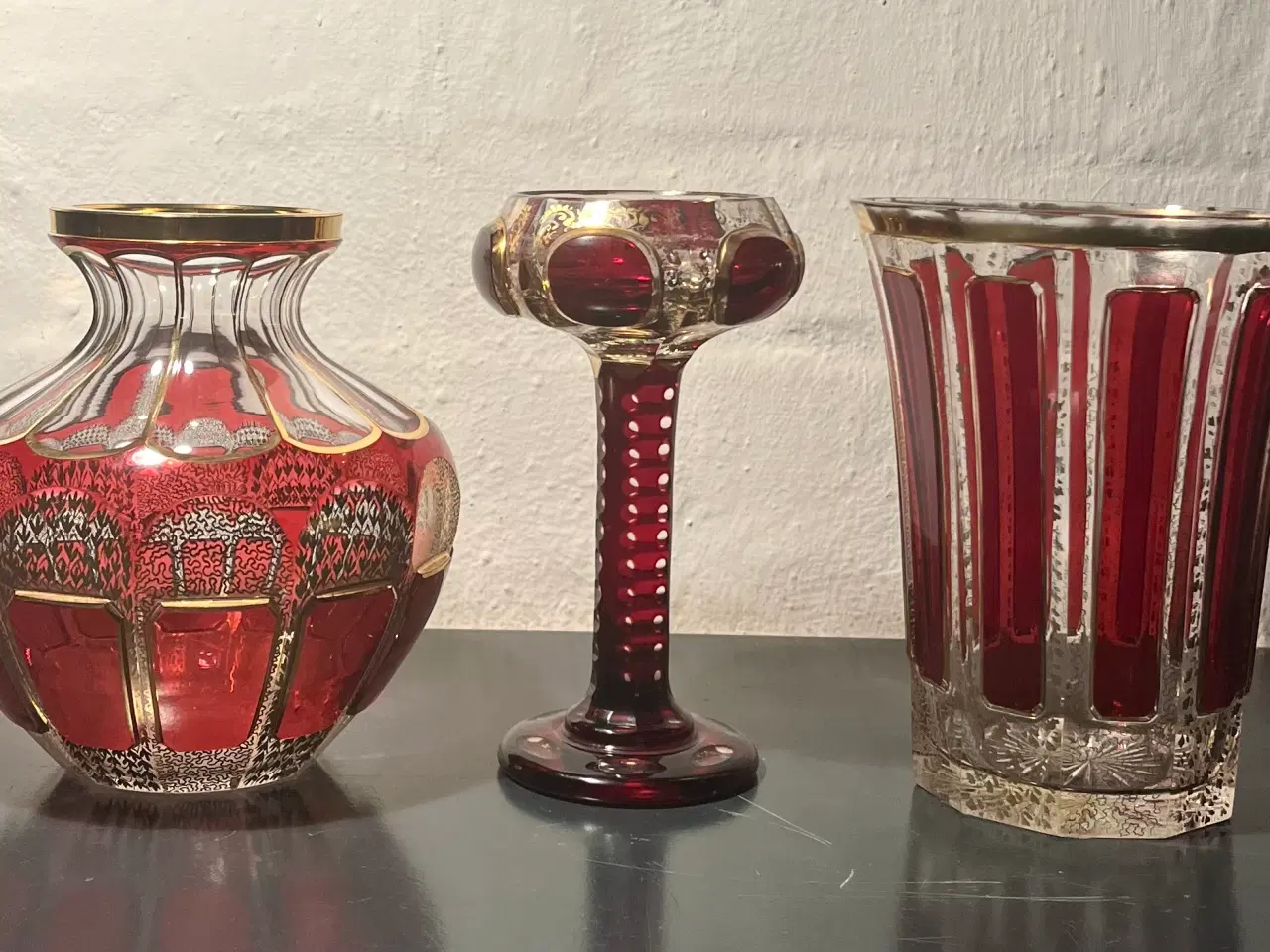 Billede 1 - Krystal 3 dele bordpynt