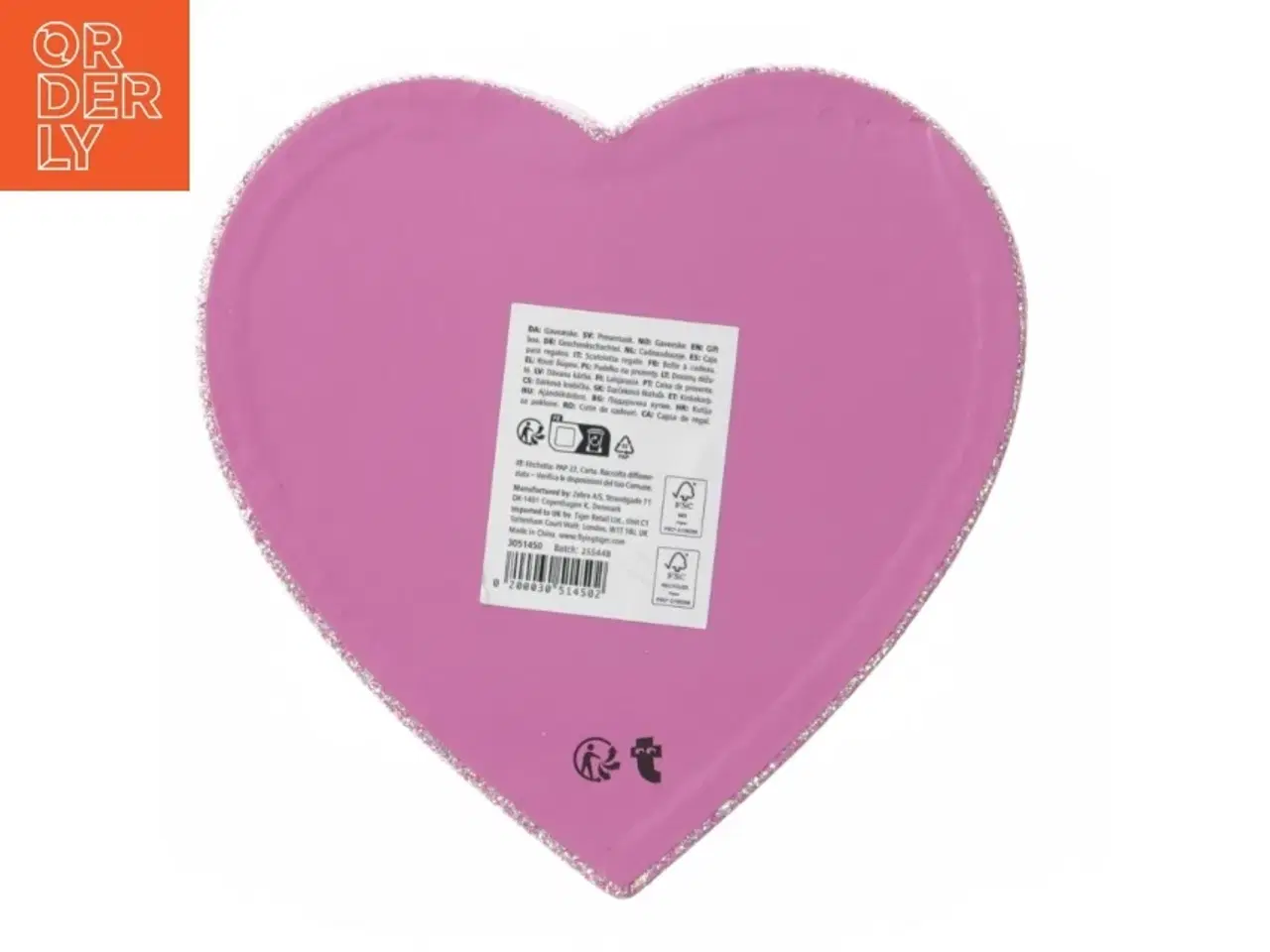 Billede 4 - Glitrende hjerteformet gaveæske fra Flying Tiger (str. 18 cm)