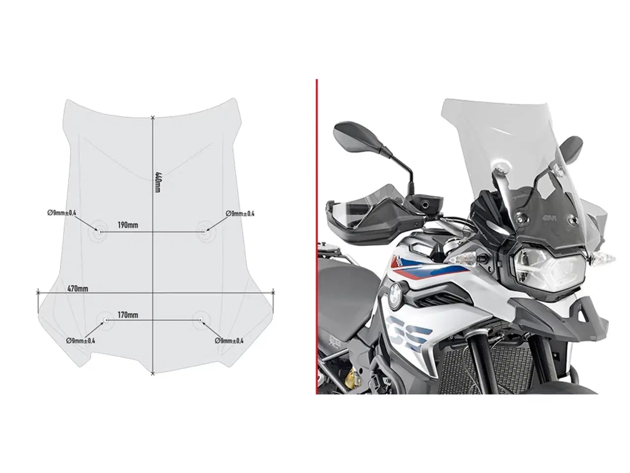 Billede 3 - GIVI Kåbeglas RØG F750GS/F850GS