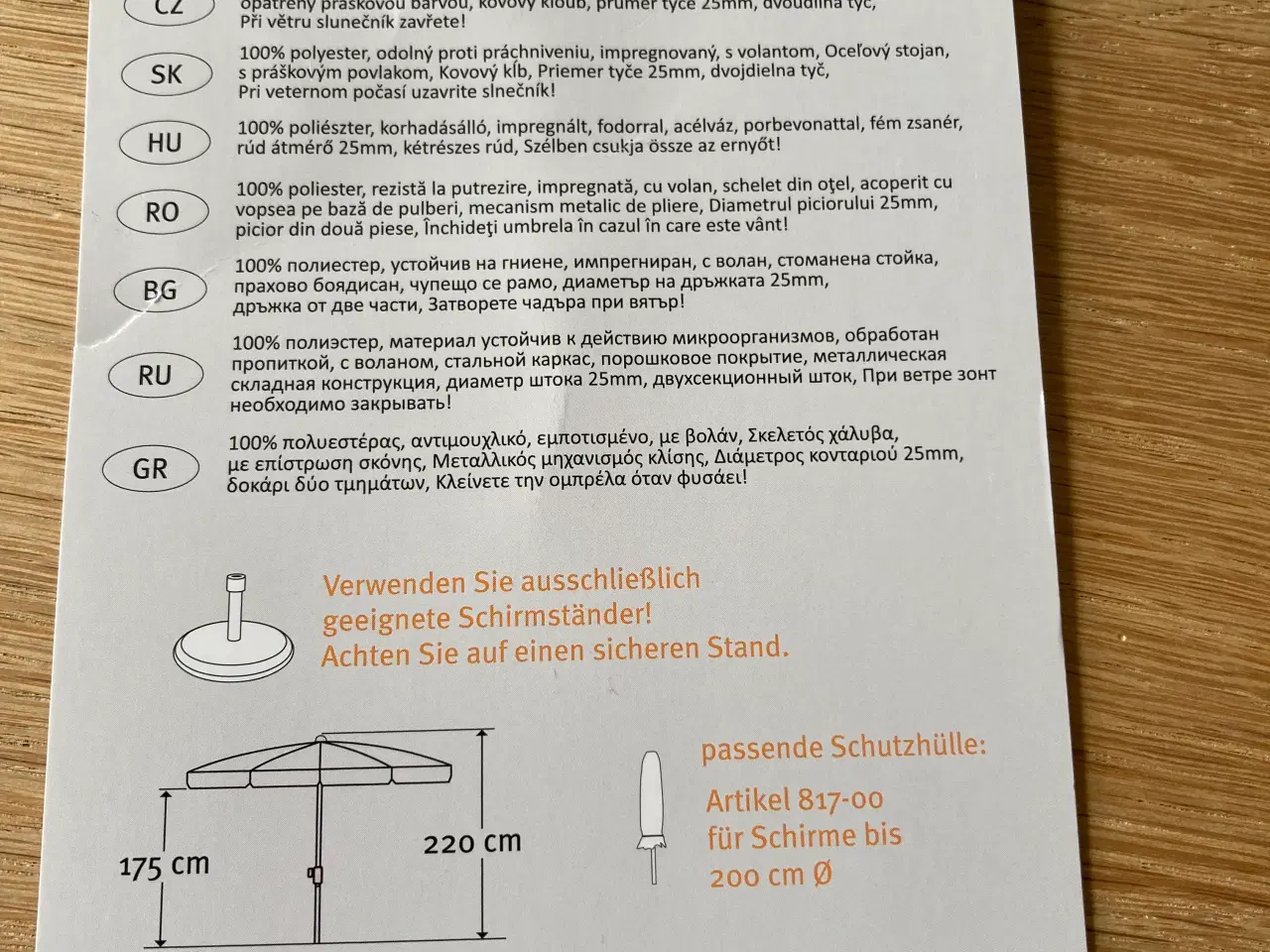 Billede 4 - Altanparasol limegrøn