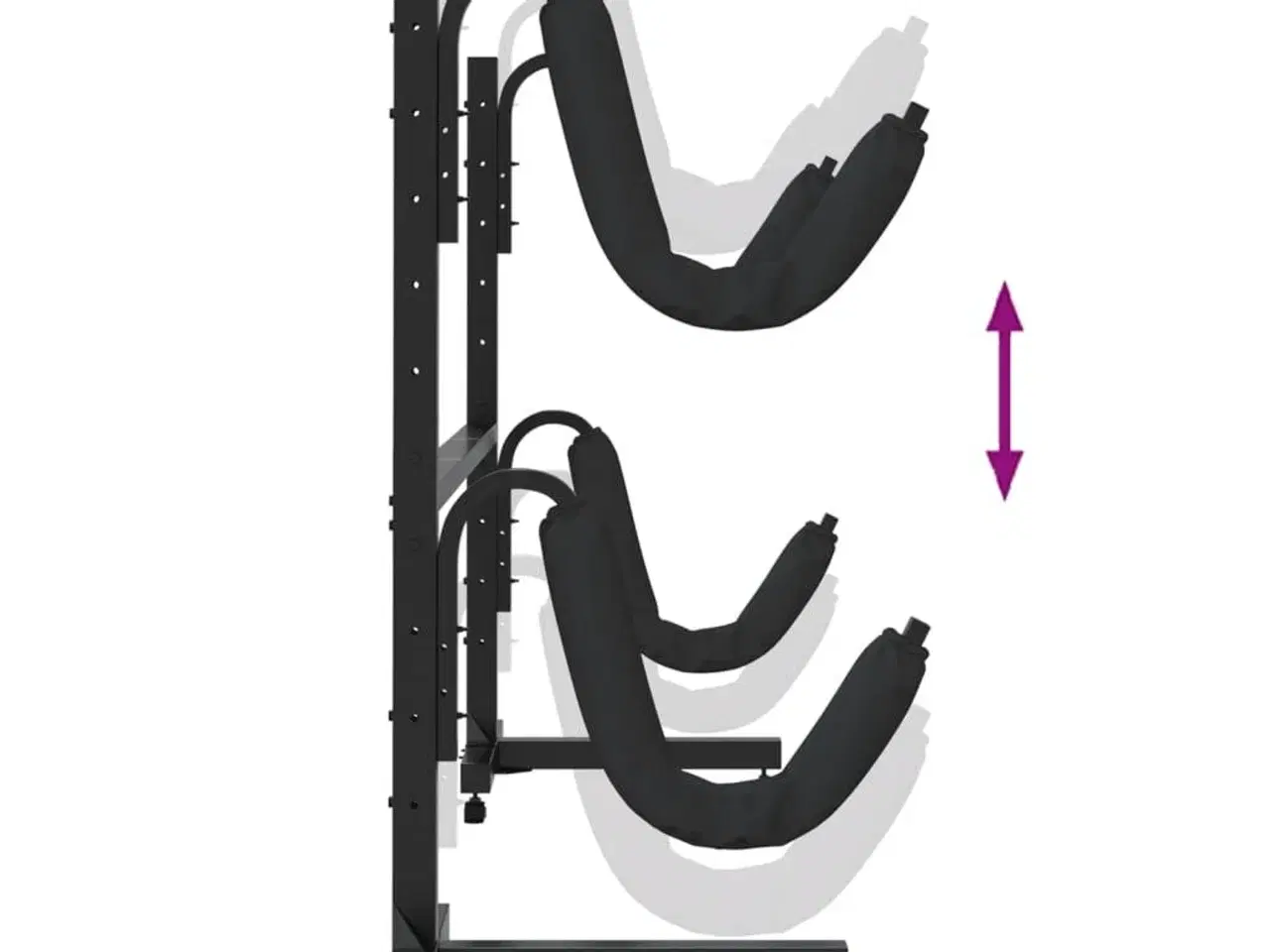 Billede 7 - Opbevaringsstativ til 2 kajakker 250x57x127,5 cm stål